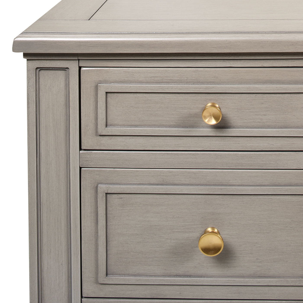 Dauphin Five-Drawer Executive Desk — Gray