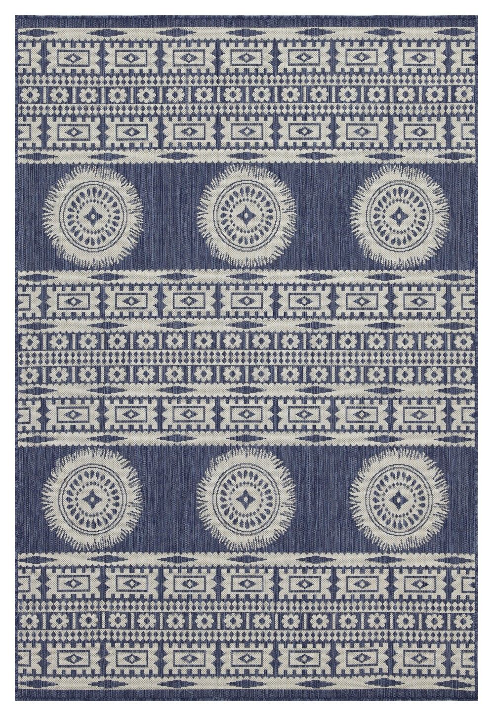 Sunshine 5'3" x 7'3" Indoor/Outdoor Area Rug - Blue