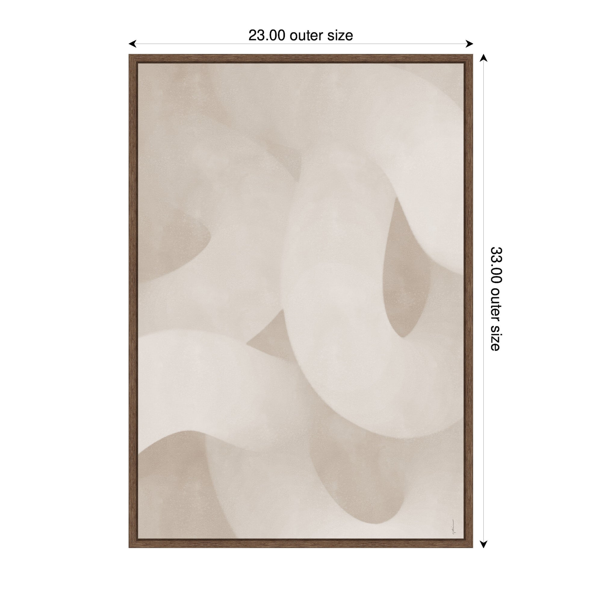 Organic Movement by Gabrielly Guedes Framed Canvas Wall Art Print