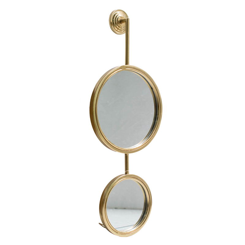 Gilt Double-Circle Wall Mirror