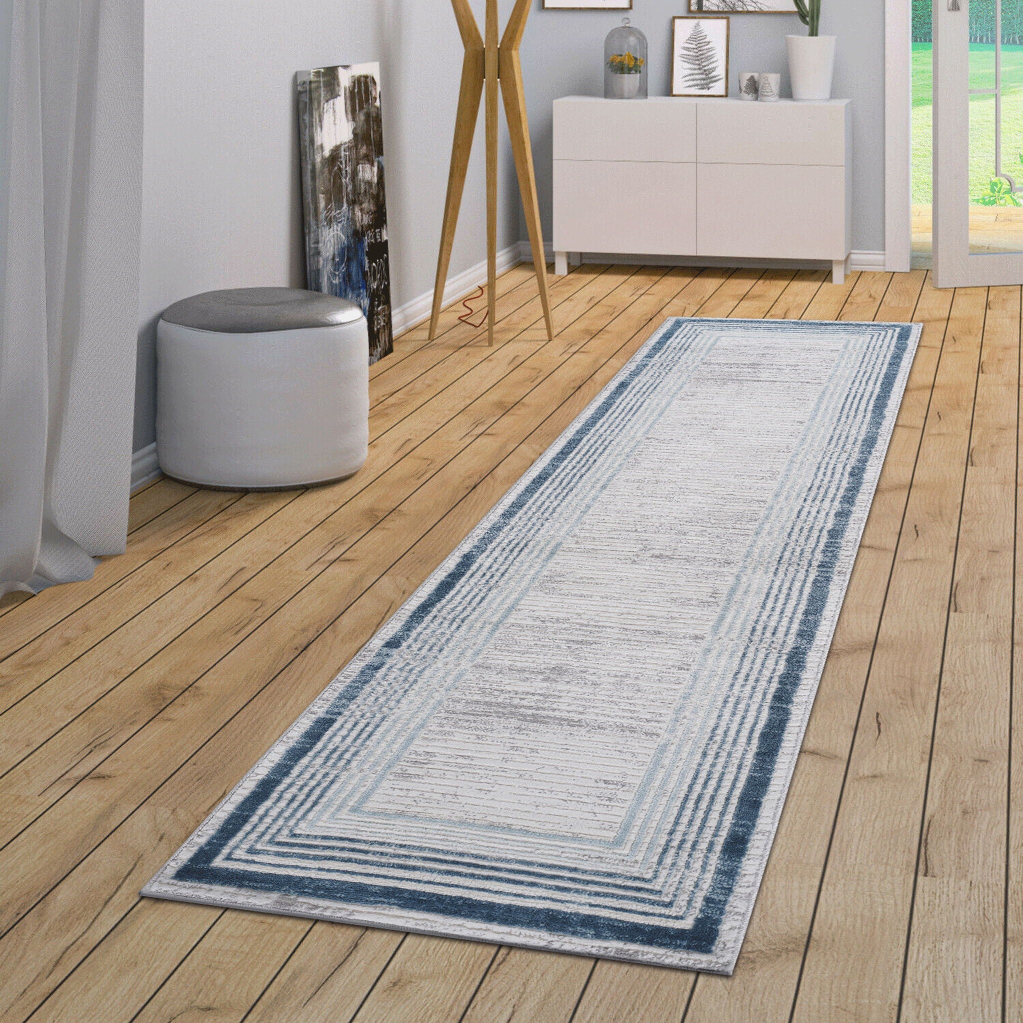 Marfi Bordered Runner Rug