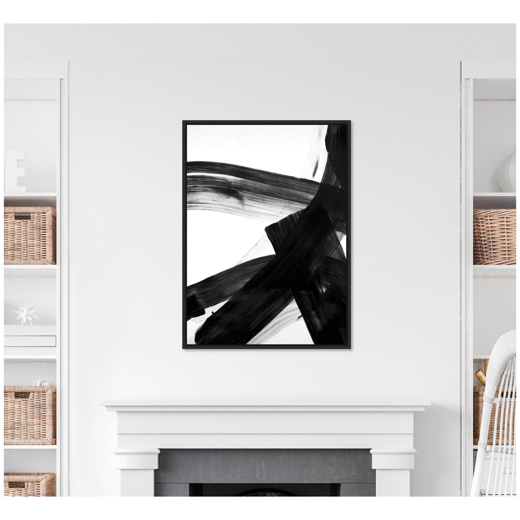 Black Mark No. 2 by Amy Lighthall Framed Canvas Wall Art Print