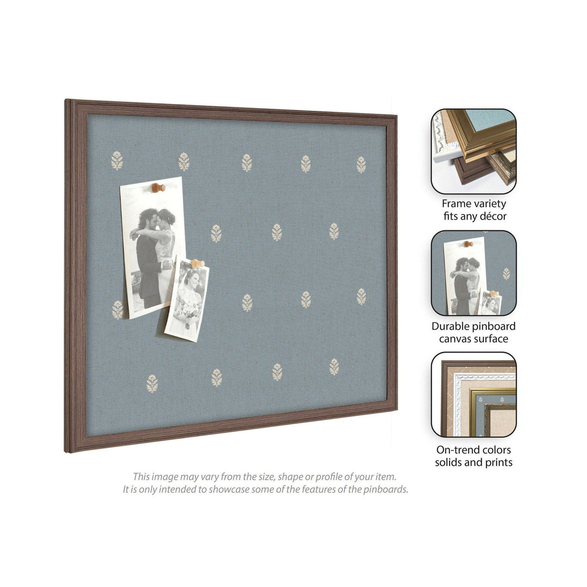 Pinboard Blue Botanical Block Print