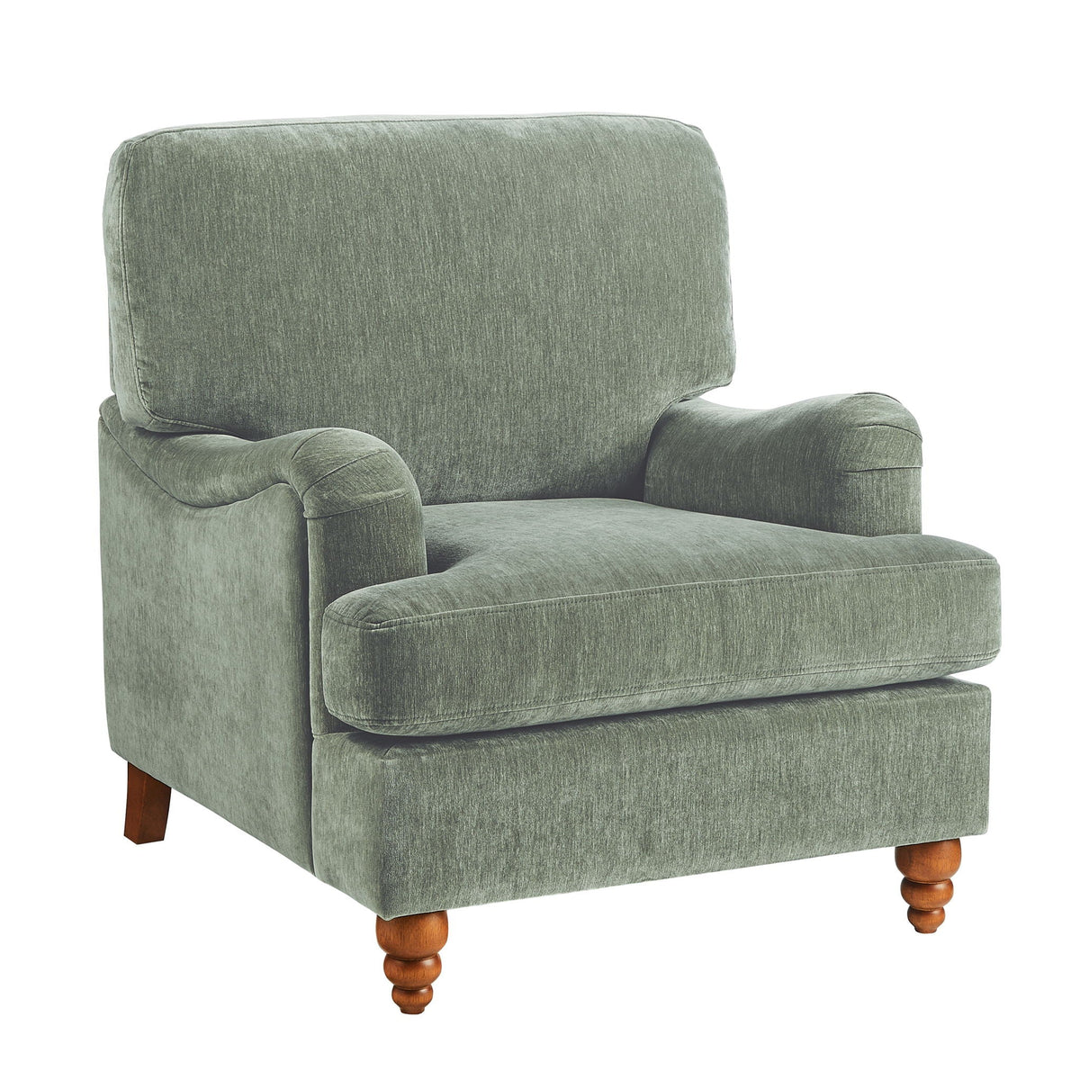Candor Roll-Arm Lounge Chair — Blue or Beige
