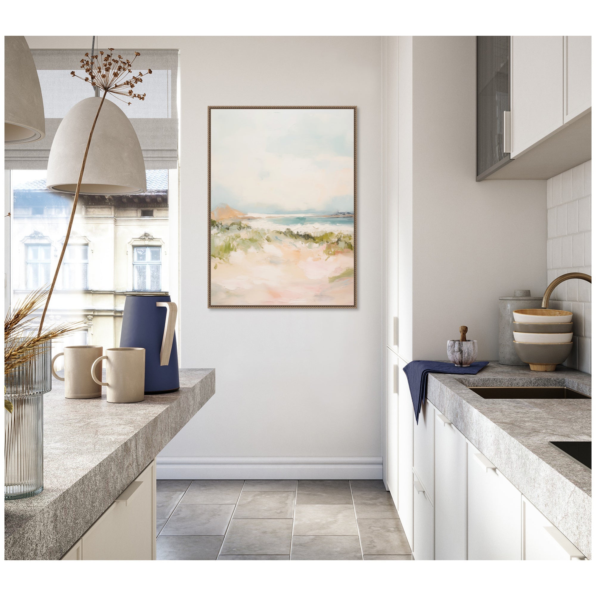 Tranquil Landscape III expansion by Amy Lighthall Framed Canvas Wall Art Print