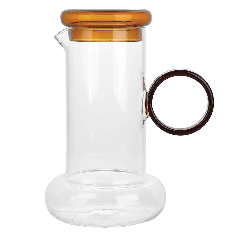 Amber Borosilicate Ring Pitcher Set — Large