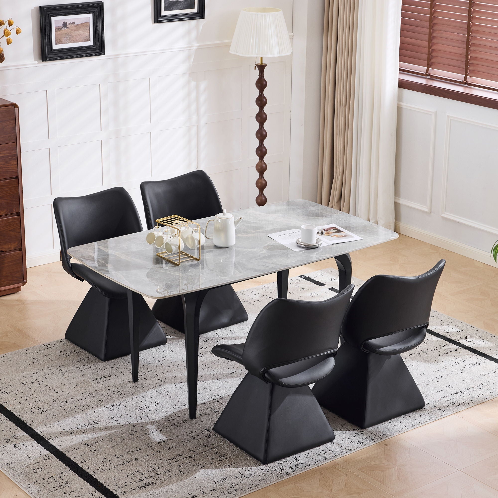 High-Back Swivel Dining Chair