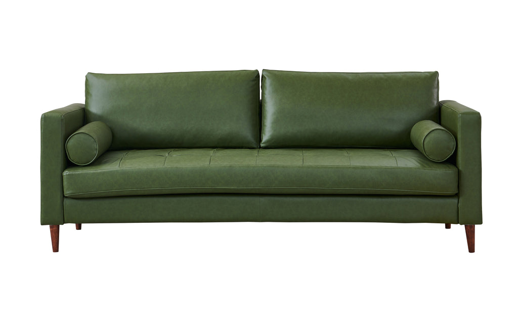 Alessandra Modern Contemporary Eco Leather Sofa - Green