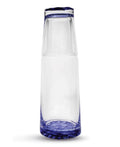Blue Bottom 2-Piece Glass Carafe Set