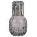 Gray Glass 2-Piece Carafe Set