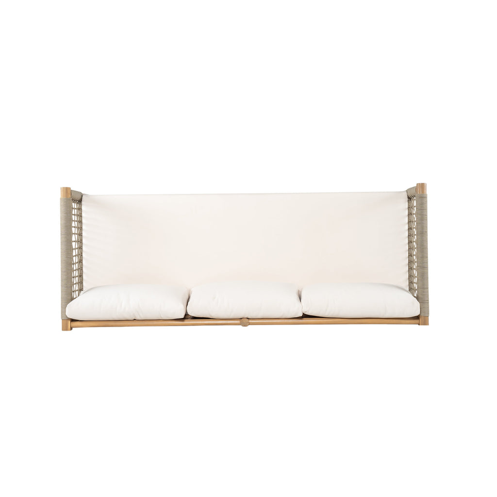 Acacia & Rope Outdoor Sofa — Taupe