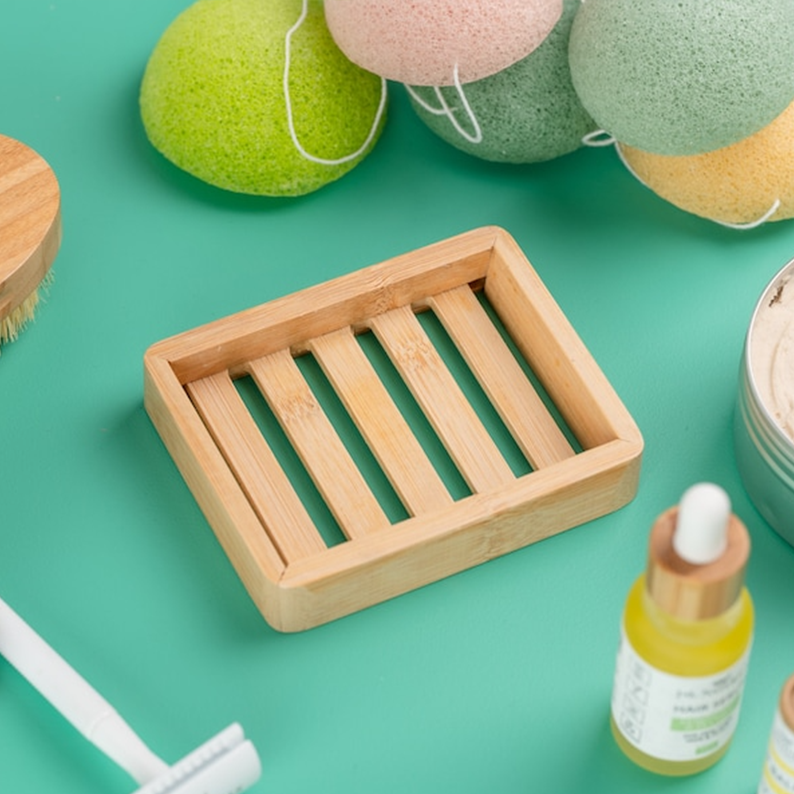 Slotted Wood Soap Bar Dish