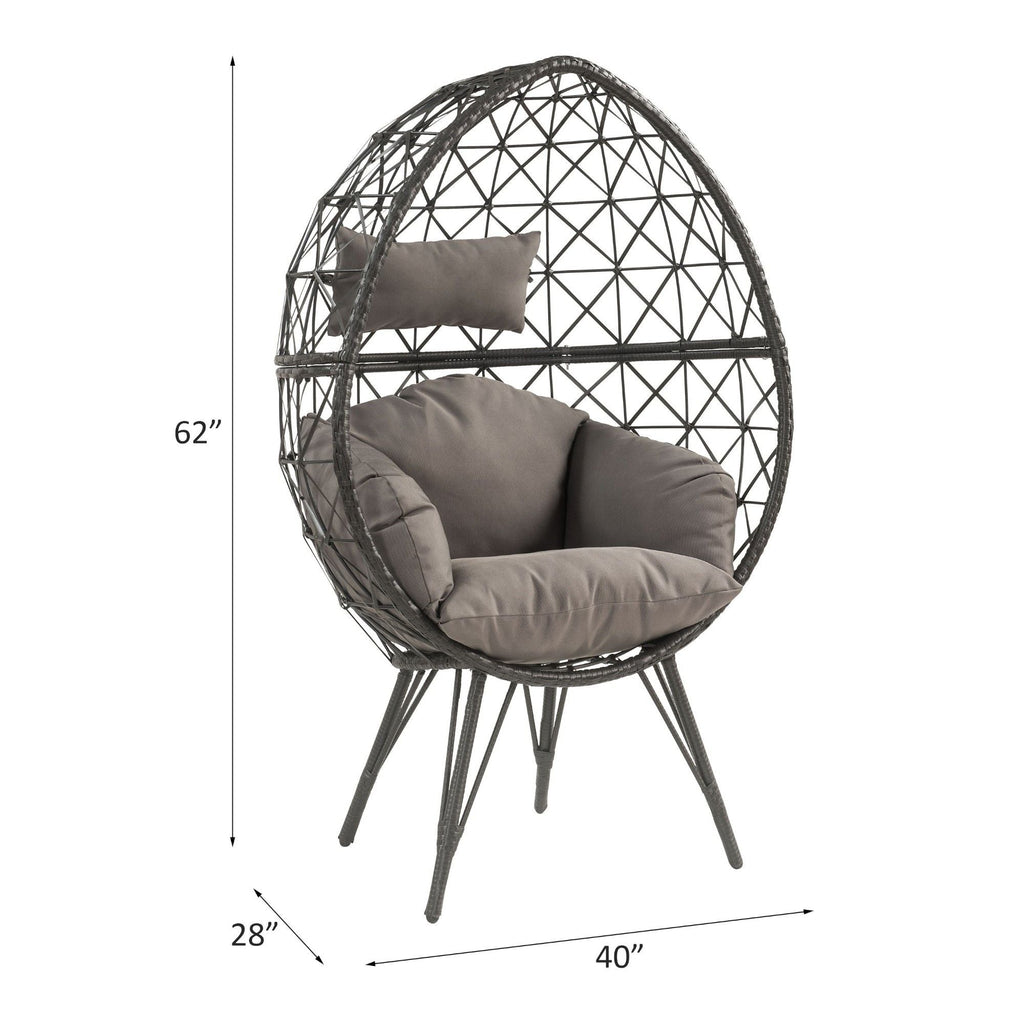 Aeven - Patio Lounge Chair - Light Gray