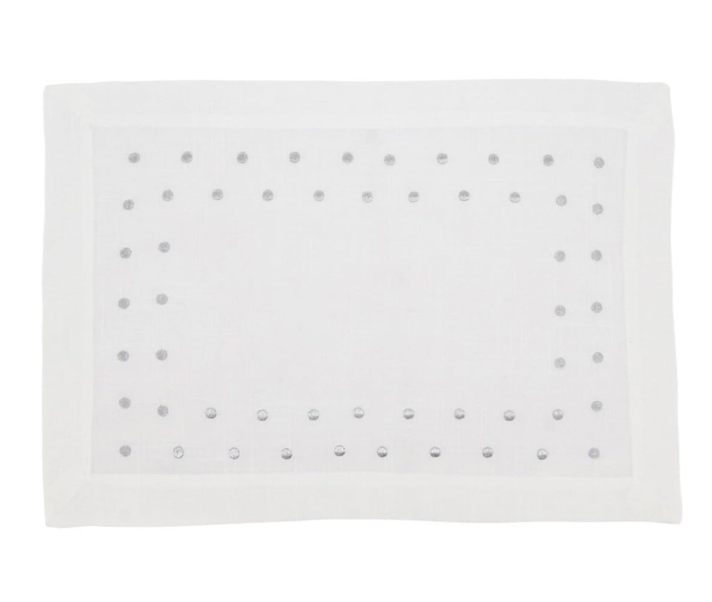Fennco Styles Classic Embroidered Polka Dot Table Runner 16" W x 72" L - Gold Table Cover for Home Décor, Everyday Use, Christmas, Banquets and Special Events