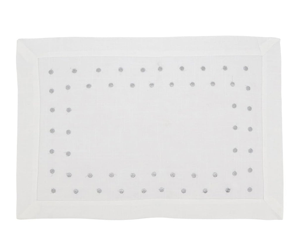Fennco Styles Classic Embroidered Polka Dot Table Runner 16" W x 72" L - Gold Table Cover for Home Décor, Everyday Use, Christmas, Banquets and Special Events