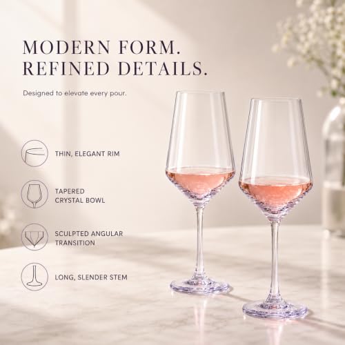 Monet Stemmed Wine Glassware, Purple, Set of 2