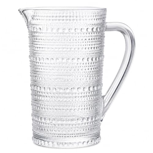 Bombay Hobnail Glass Pitcher — 32 oz