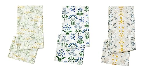 Fennco Styles Floral Print Design Everyday Table Runner 13" W x 71" L - Summer Flower Table Cover for Home Décor, Dining Table, Banquet, Holiday and Family Gatherings