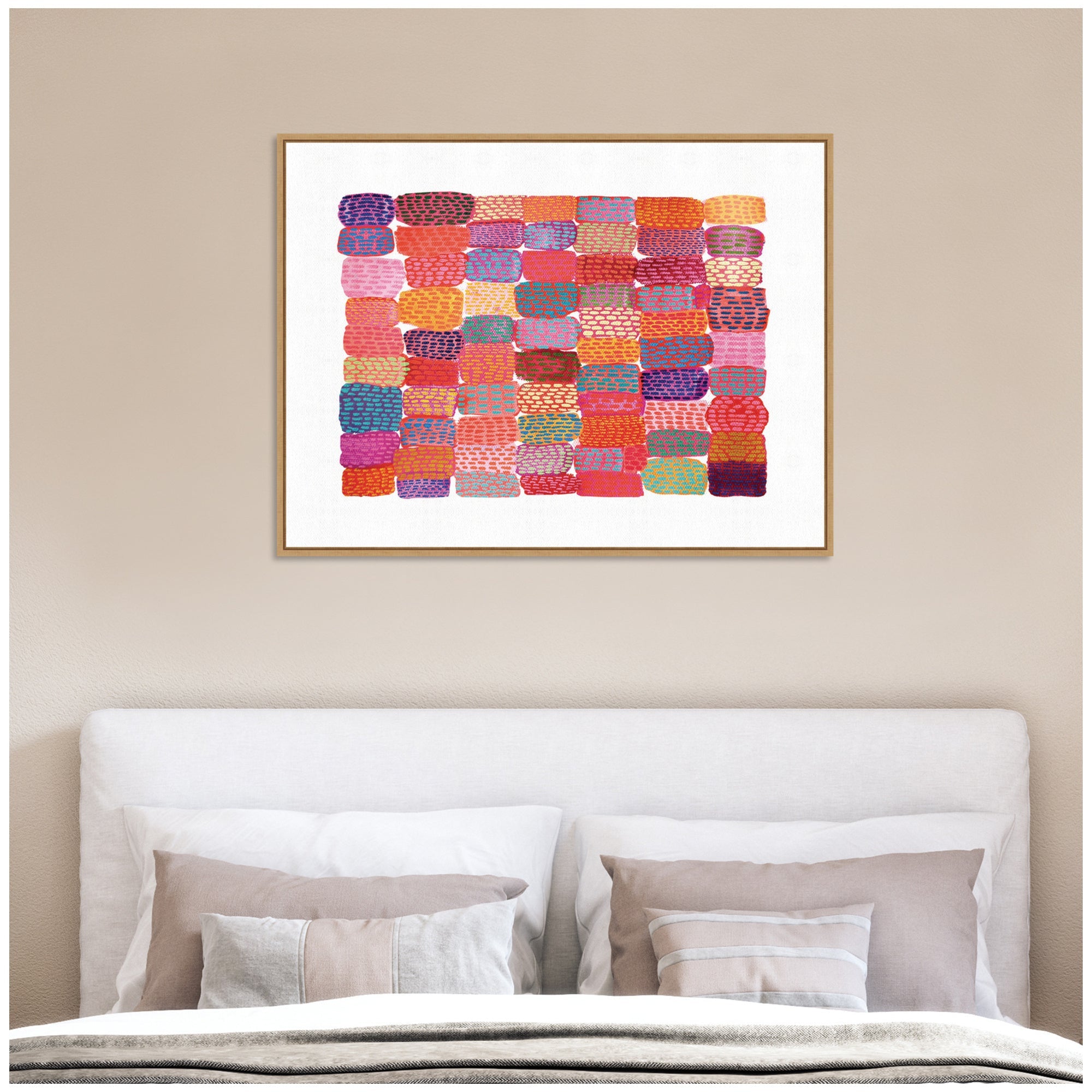 LD Palette Patchwork by Lordy Dordie Framed Canvas Wall Art Print