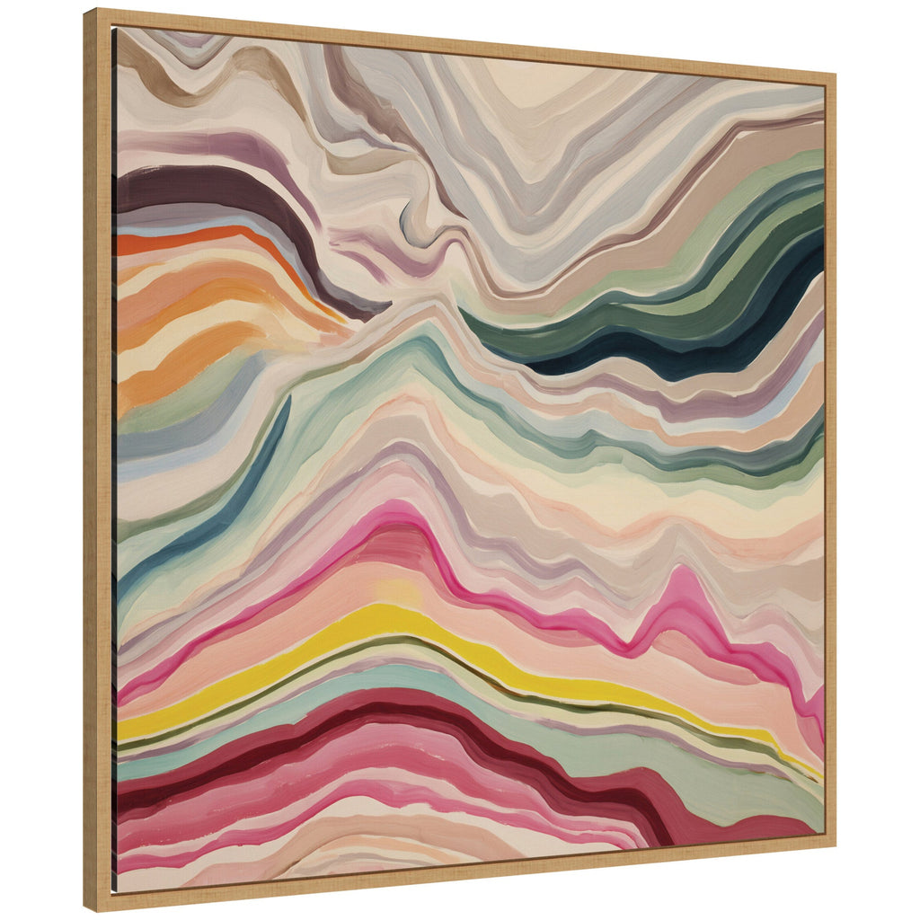 Painted Canyon Square by Amy Lighthall Framed Canvas Wall Art Print