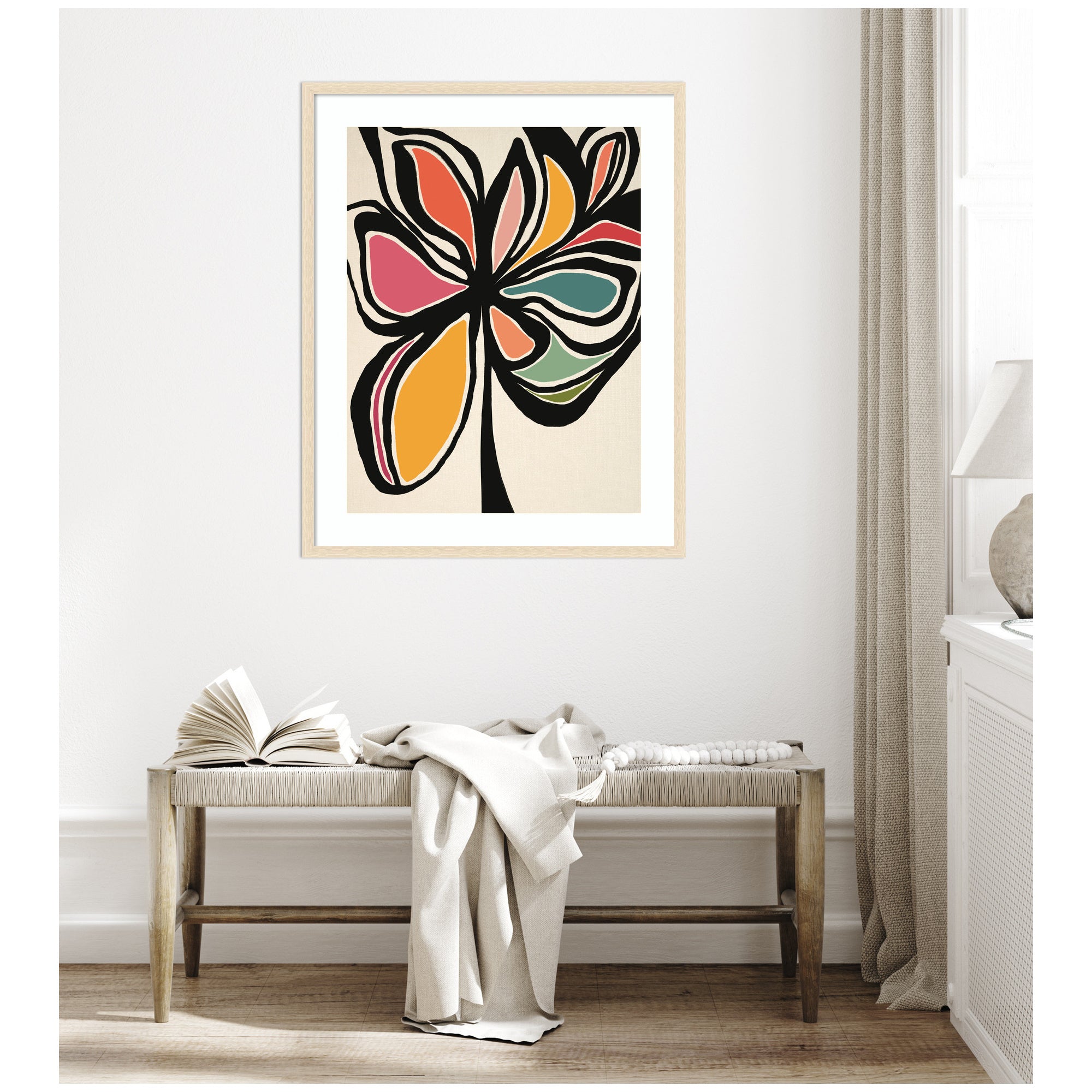 Framed Art Midnight Floral 2 by Alicia Bock
