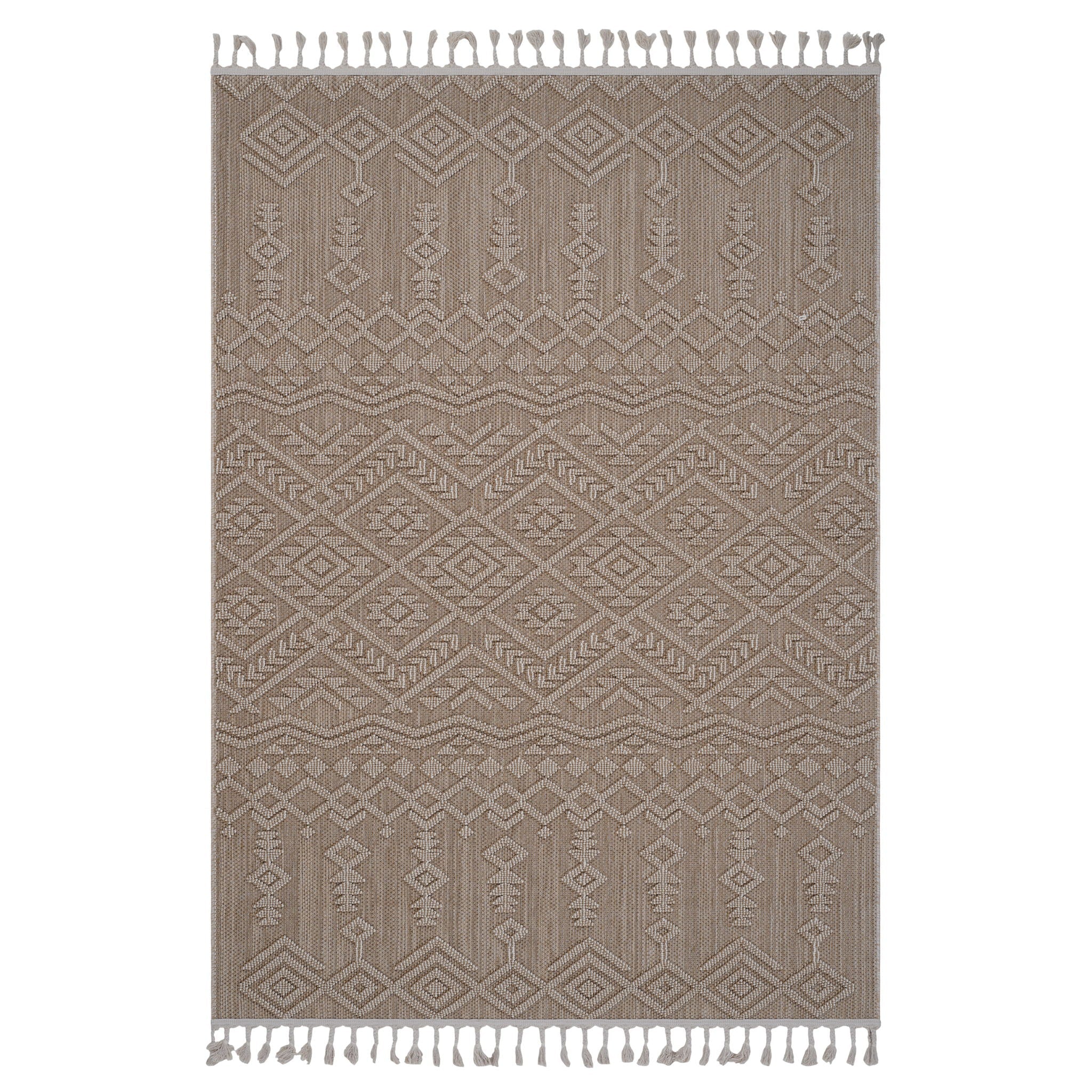 Guros 6' x 9' Traditional Indoor/Outdoor Area Rug - Natural