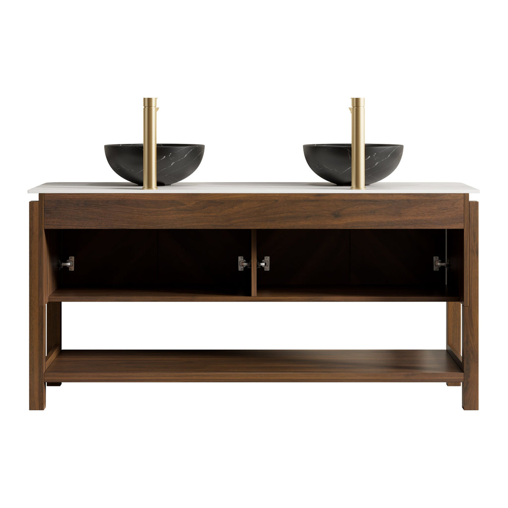 Indigo 60" Bathroom Vanity with Sinter Stone Countertop