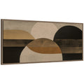 Neutral Rich Tonal Abstact II by The Creative Bunch Studio Framed Canvas Wall Art Print