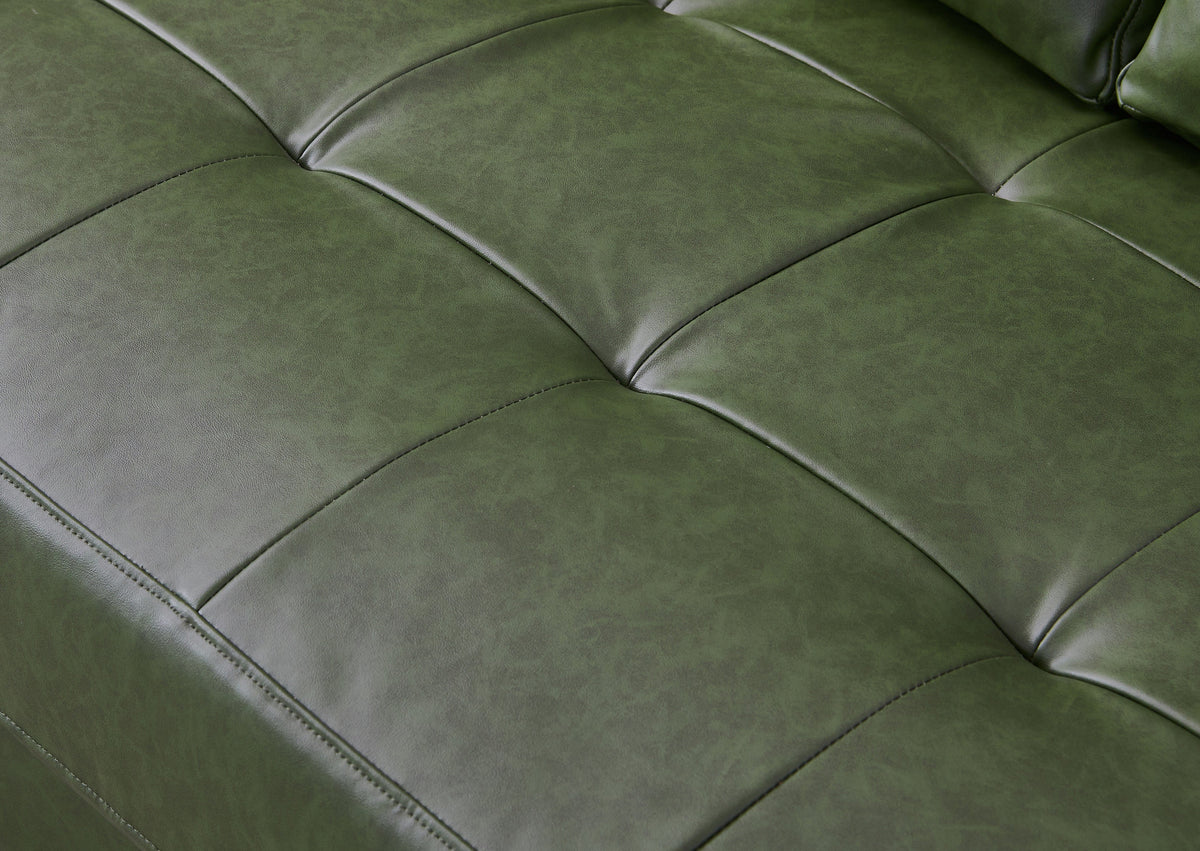 Alessandra Modern Contemporary Eco Leather Sofa - Green