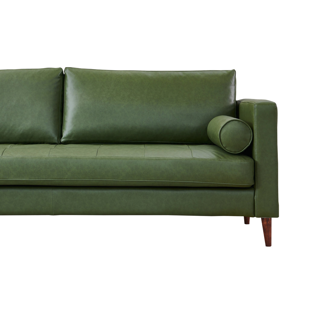 Alessandra Modern Contemporary Eco Leather Sofa - Green