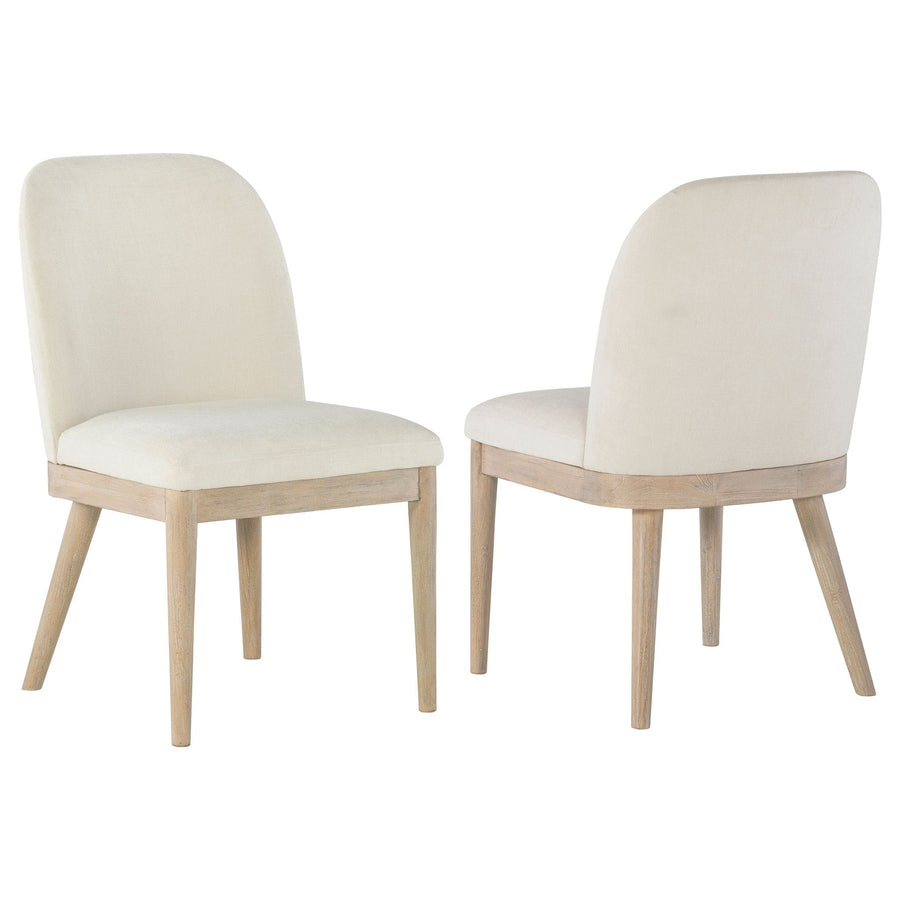 Solano beige upholstered dining chairs, set of two