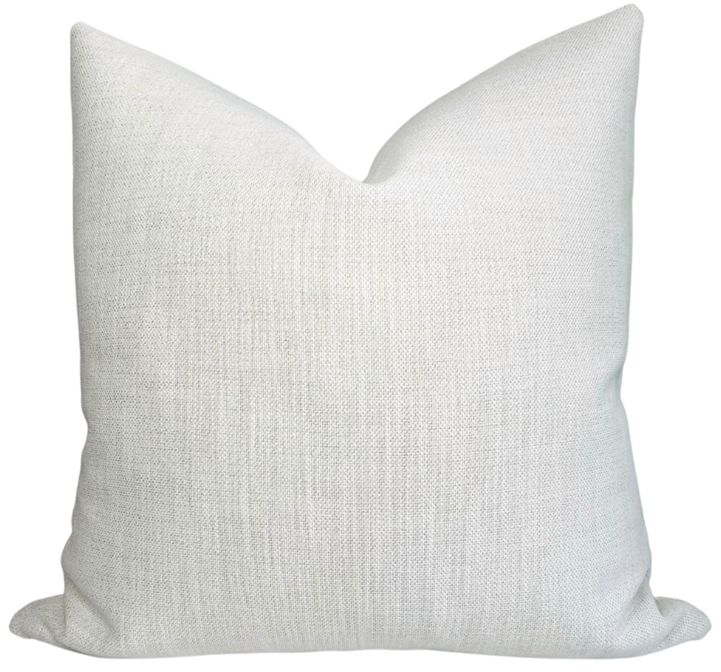 Outdoor Rough 'n Rowdy Woven Pillow Cover in Chalk, Perennials Textiles