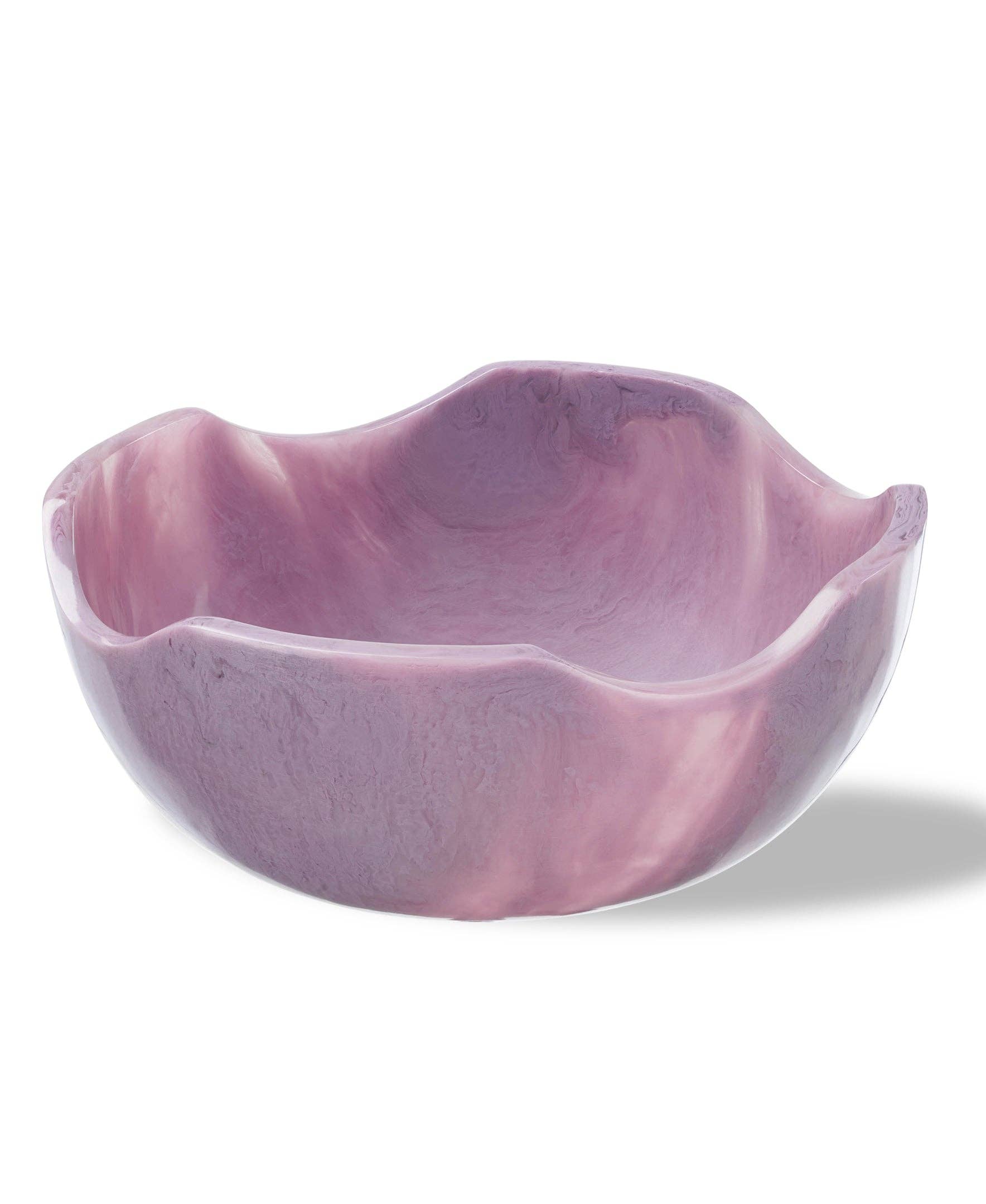 Aubergine Wavy Resin Bowl — Large