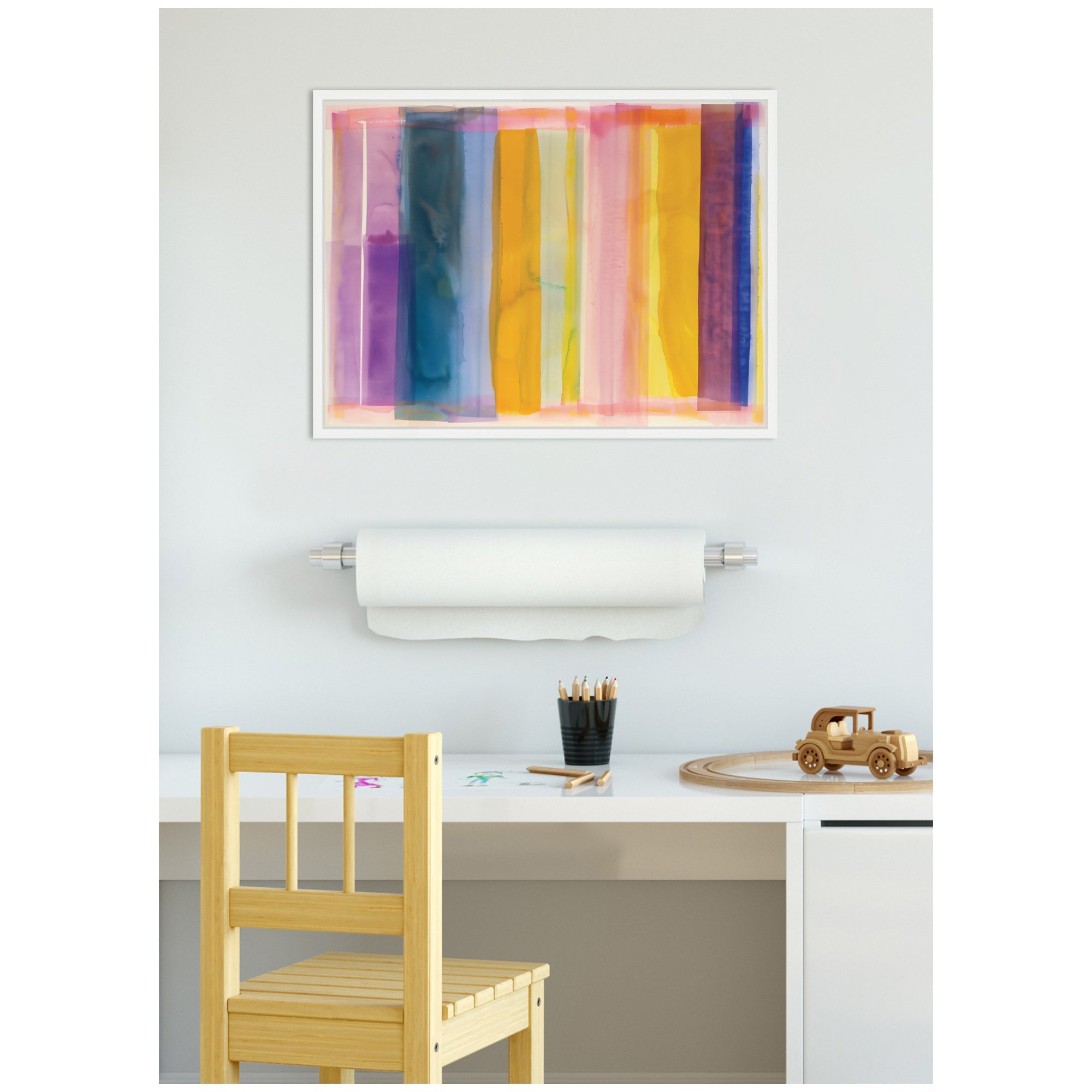 Sylvie Vibrant Lines I Framed Canvas by Amy Lighthall