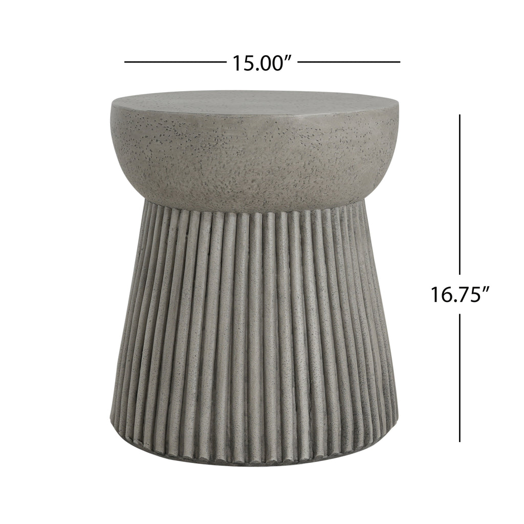 Outdoor Lightweight Concrete Side Table