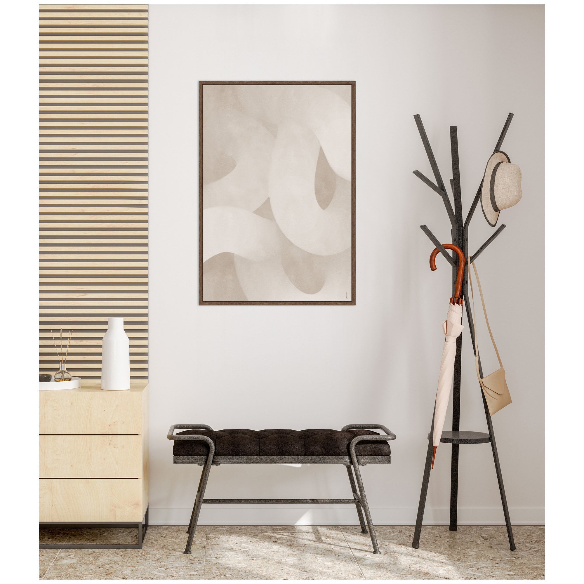 Organic Movement by Gabrielly Guedes Framed Canvas Wall Art Print
