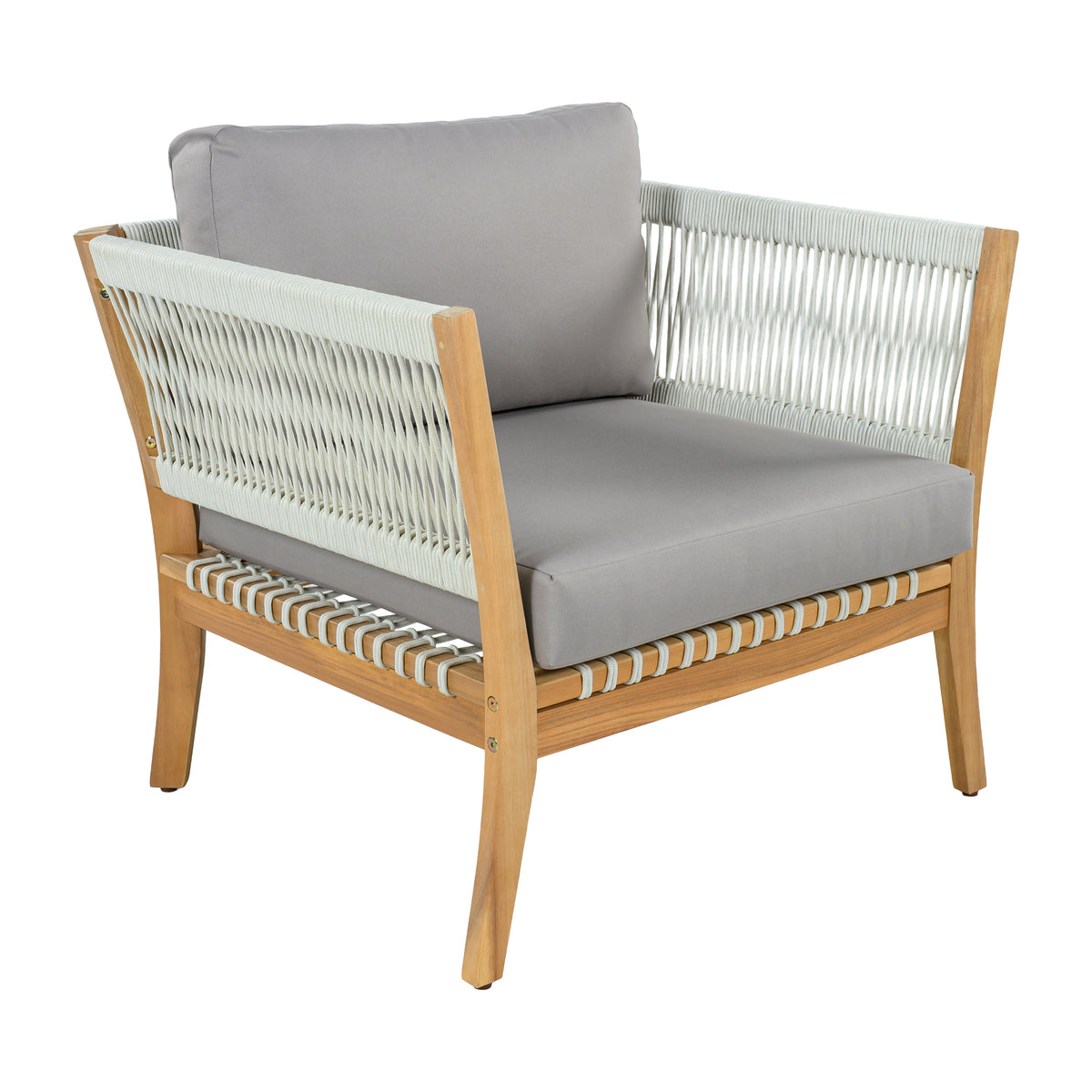 Acacia & Rope Patio Chair — Natural