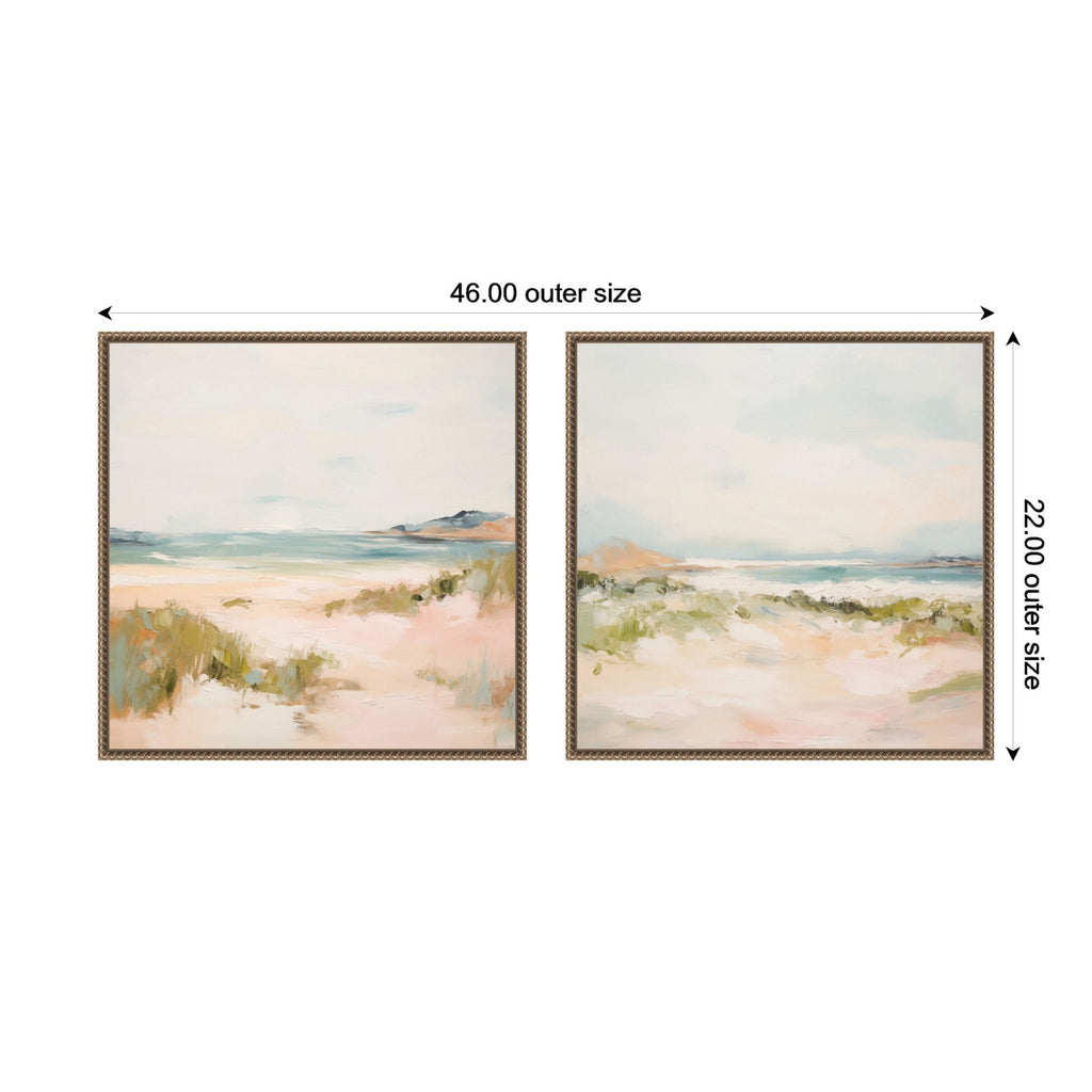 Tranquil Landscape Square 2 Piece Framed Canvas Wall Art Set by Amy Lighthall