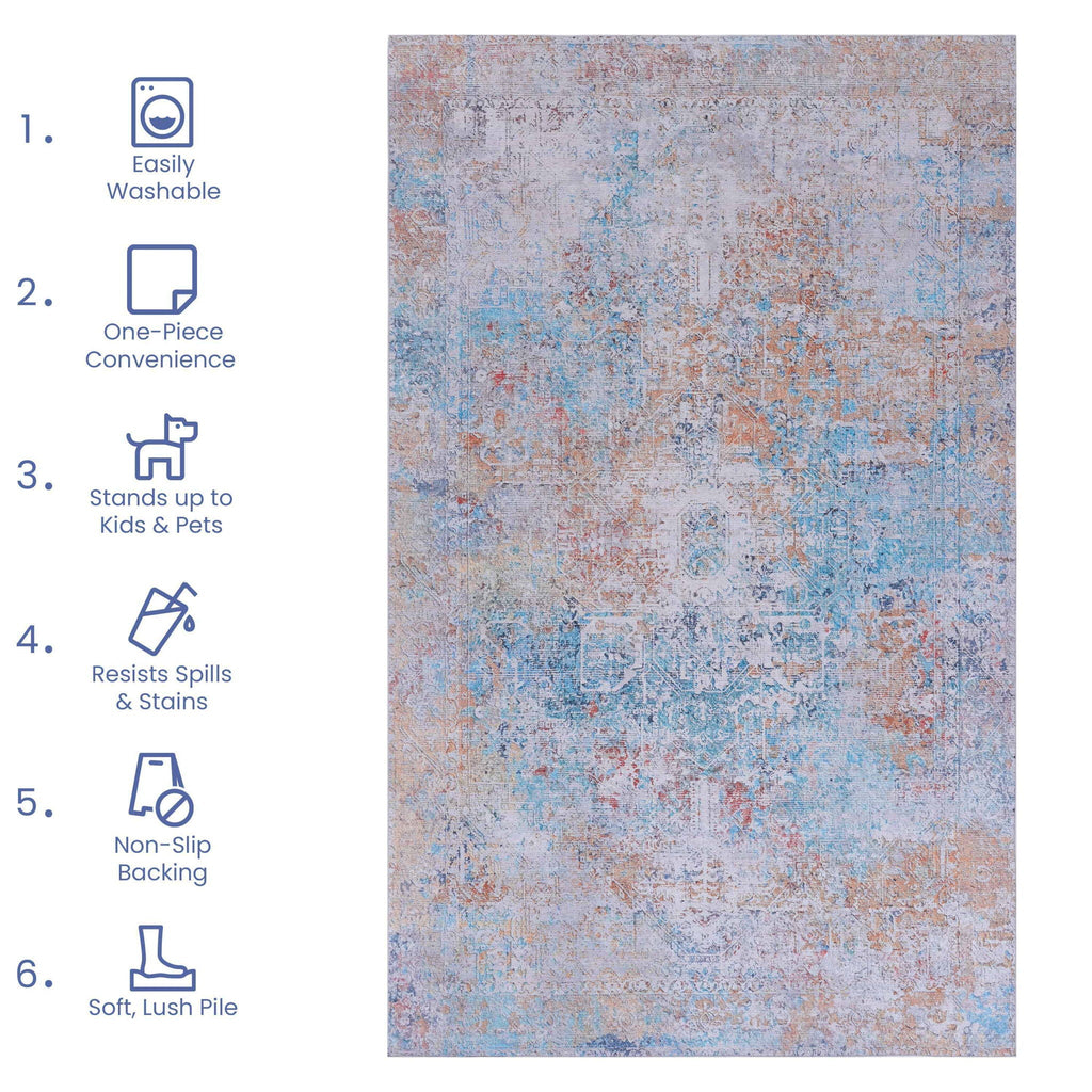 Maval Washable Runner Rug