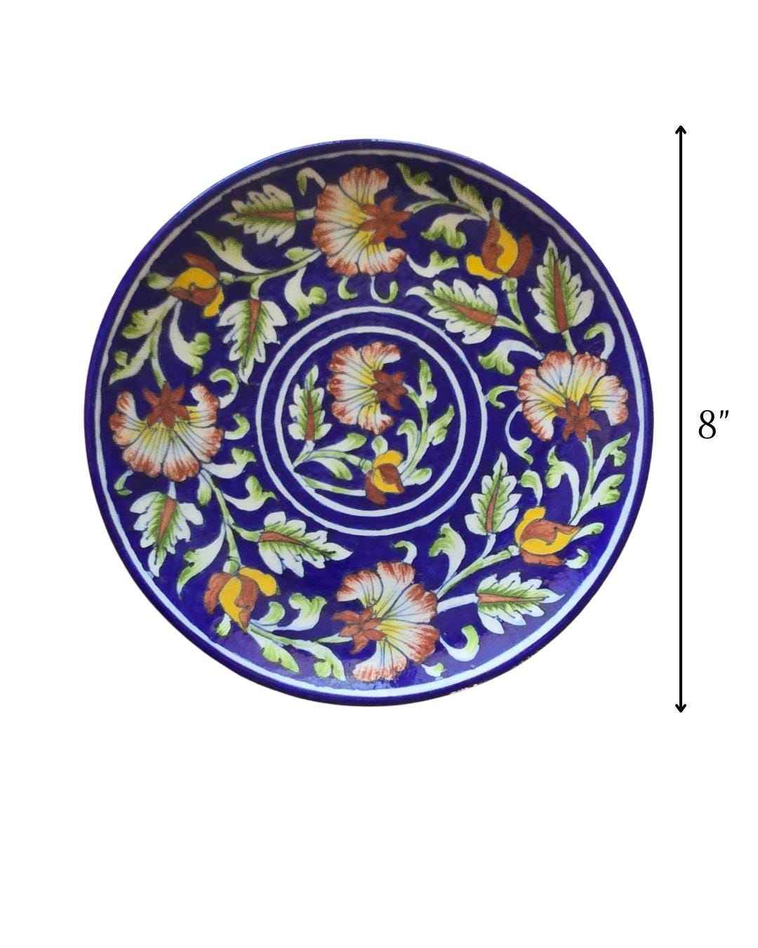 Ciel Wall Decor Plate — Handcrafted Blue Pottery