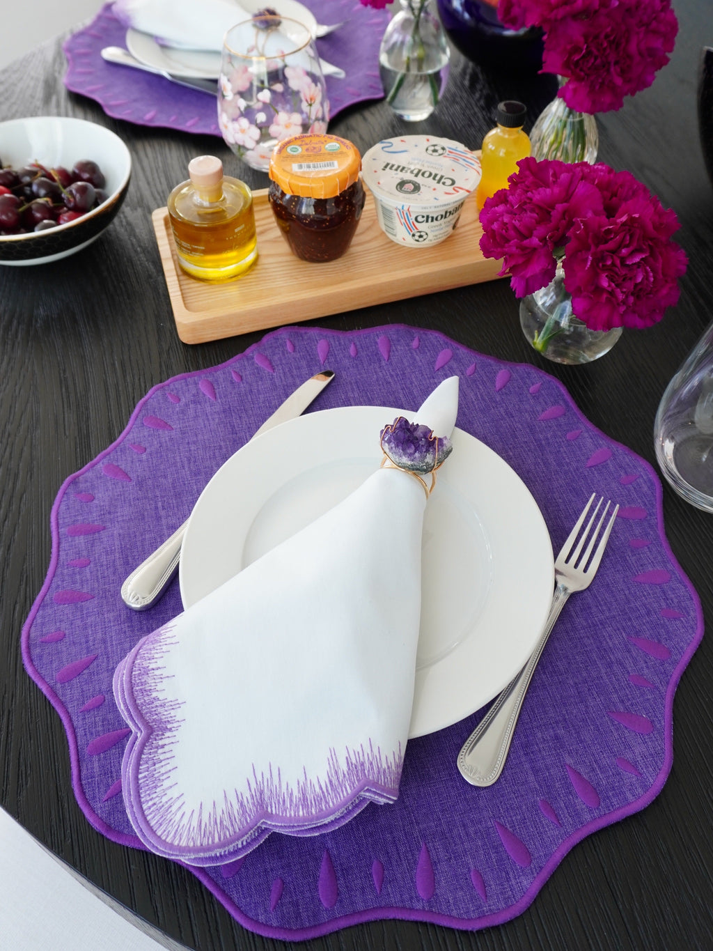 Lilac Scalloped Placemats (Set of 2)