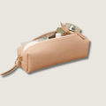Aurora Leather Makeup Bag — Dusty Rose