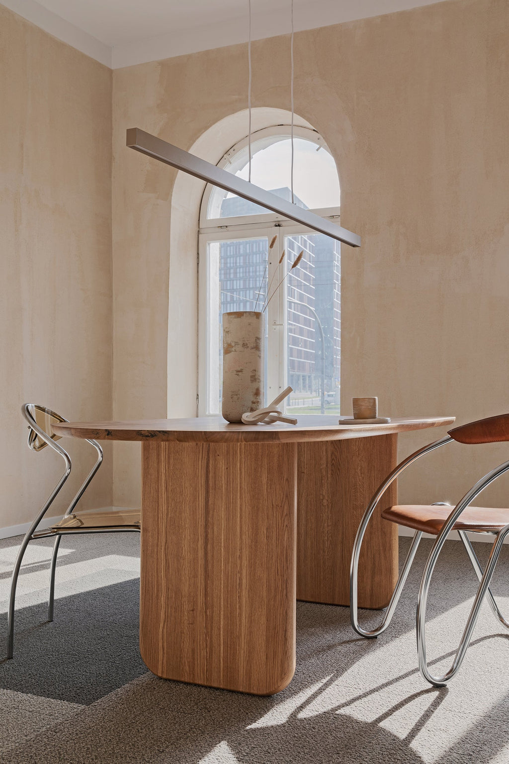 Oval Solid Walnut Dining Table