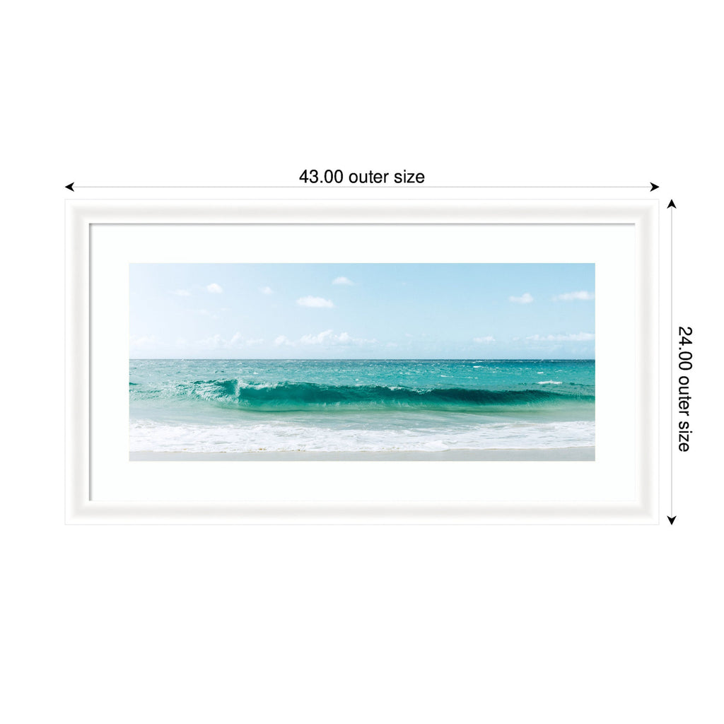 Framed Art Beach Ocean Day over Blue Clear Waters by Alicia Abla