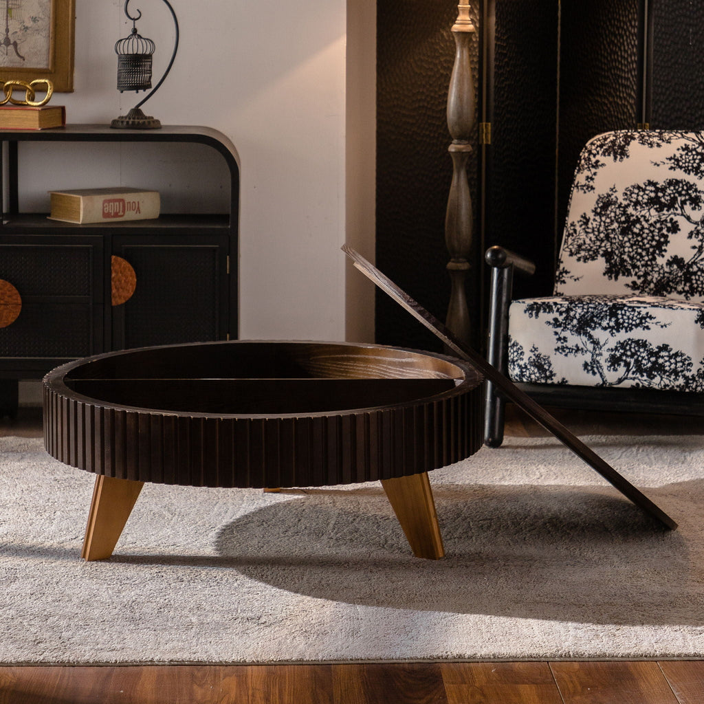 Round Wood Coffee Table