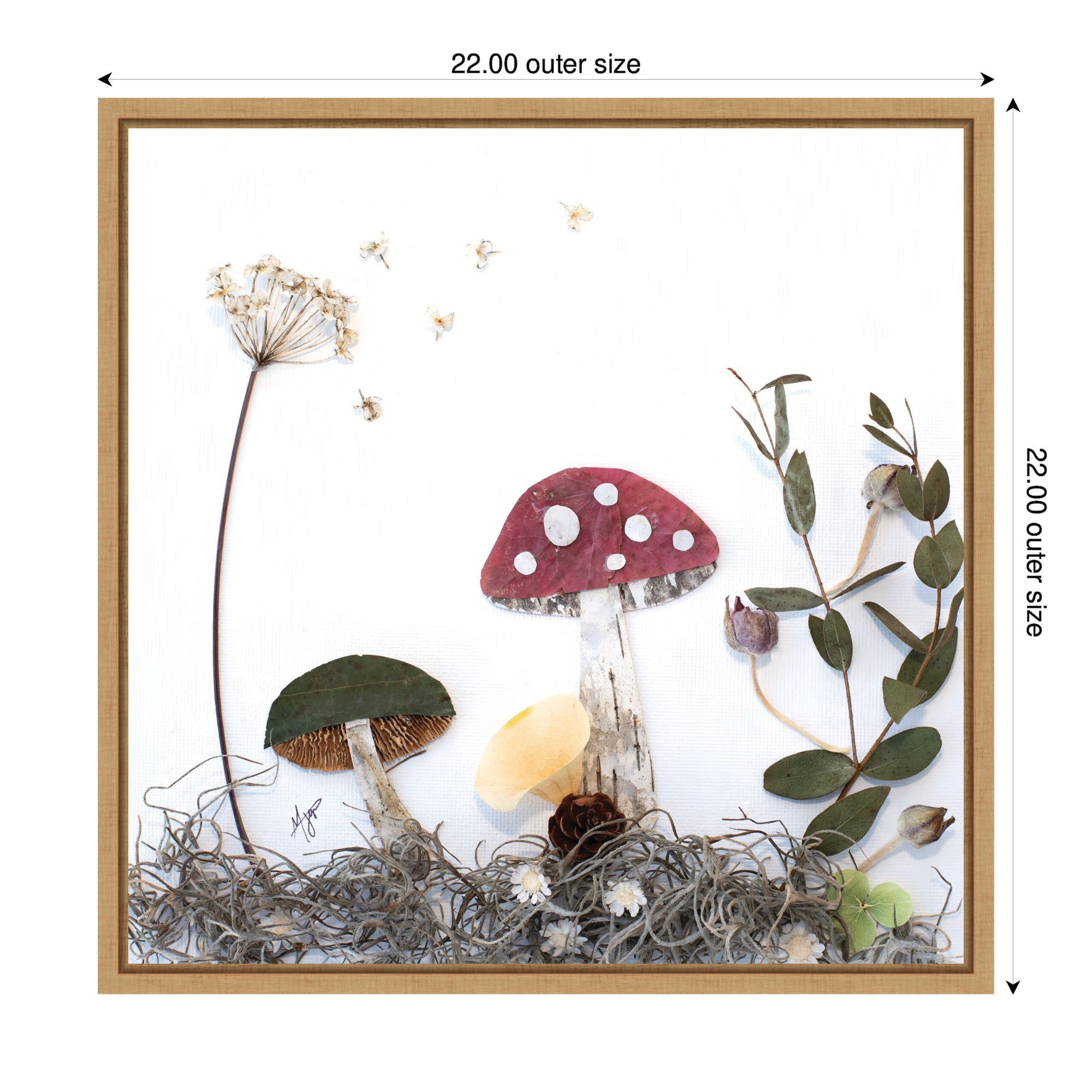 Mushroom No. 2 by Madeline Jeppesen Framed Canvas Wall Art Print