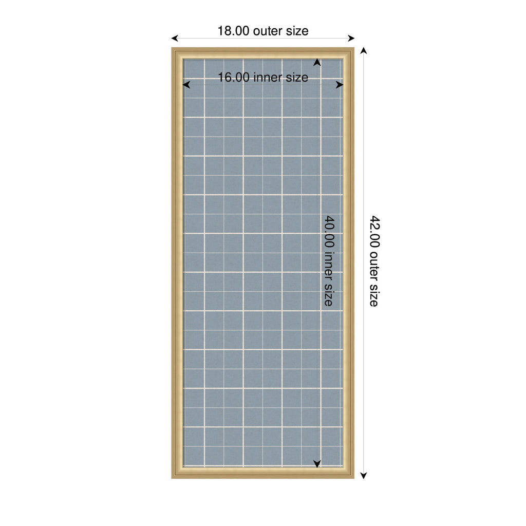 Framed Fabric Pinboard Light Blue Plaid Wall Organization