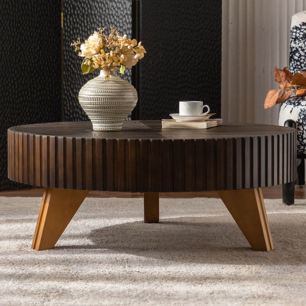 Round Wood Coffee Table