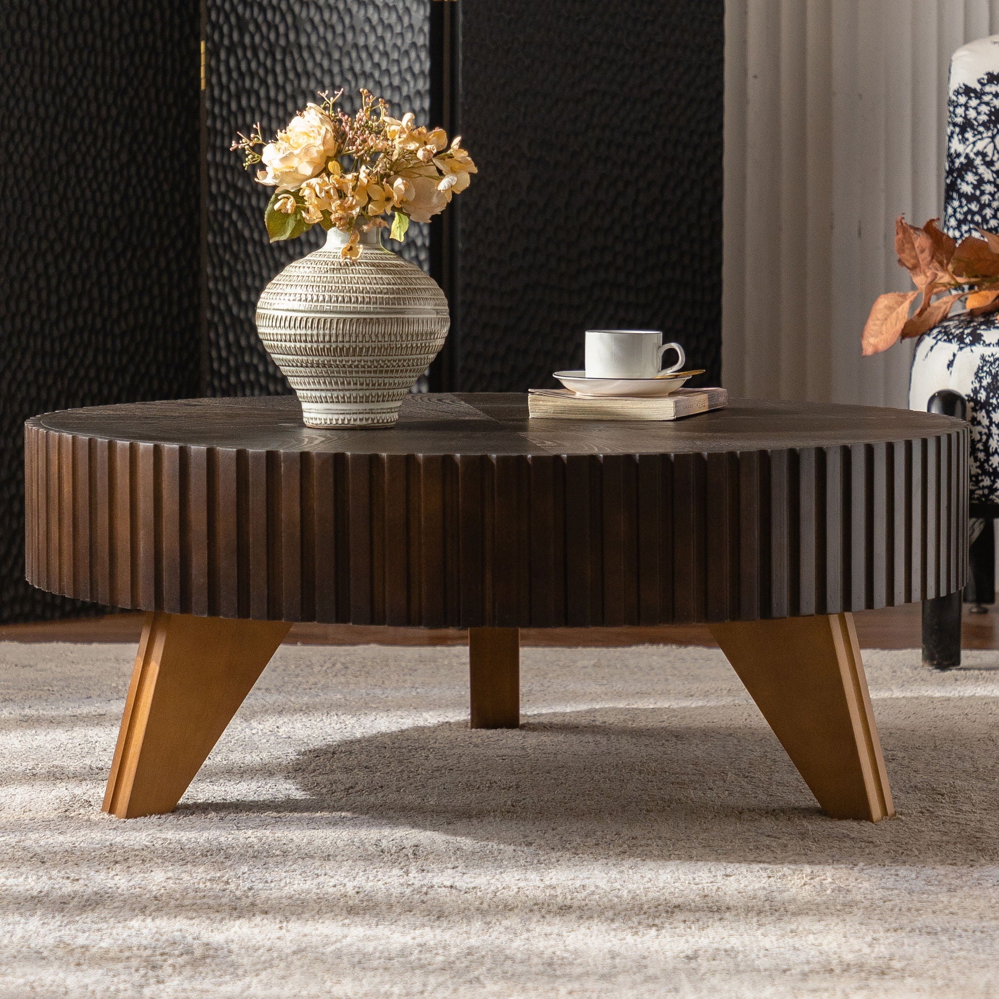 Round Wood Coffee Table