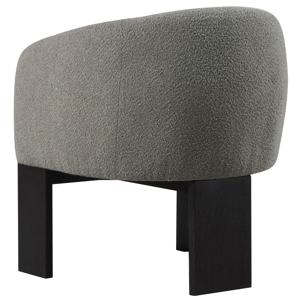 Valdez Bouclé Barrel Accent Chair — Brown